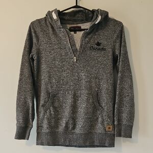 Gray Canada Hoodie with Maple Leaf